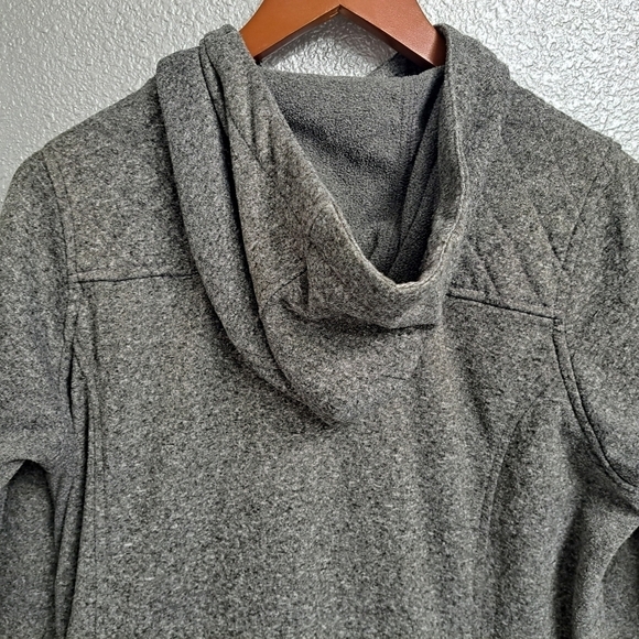 Columbia Grey Heather Assymetrical Zip Up Hoodie Size L - Picture 10 of 10